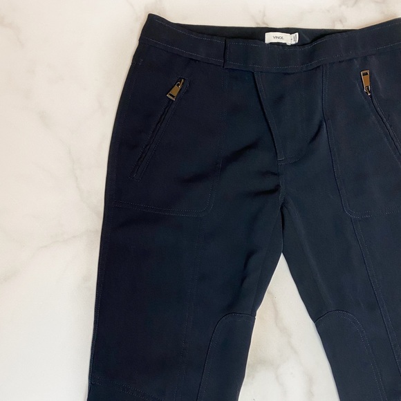 Vince Tailored Navy Trousers - Picture 2 of 11
